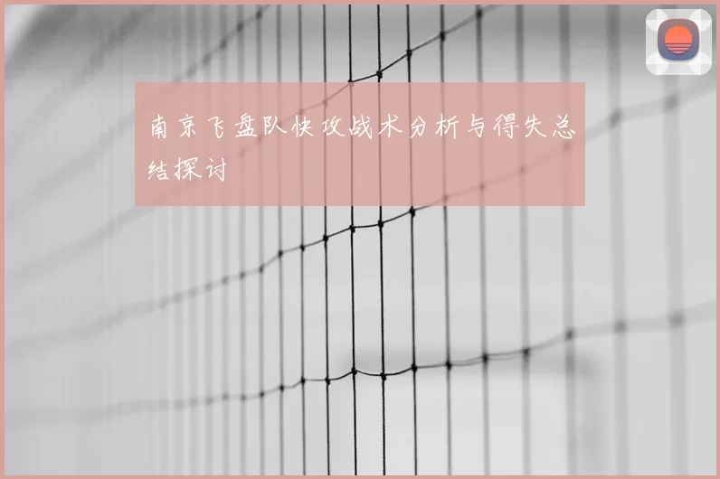 南京飞盘队快攻战术分析与得失总结探讨